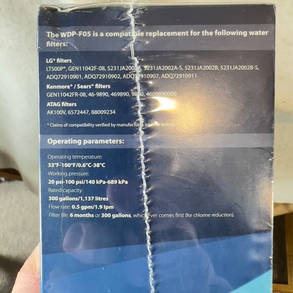 Waterdrop Plus WDP-F05 3-Pack Refrigerator Water Filter New Sealed For LG Below - Picture 6 of 8